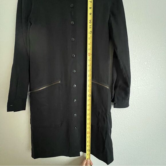 ATM Belted Shirt Dress in Black ANTHONY THOMAS MELILLO Size XS - Picture 7 of 9